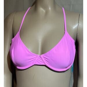Sports Illustrated Women's Pop Pink X-Back Underwire Bikini Top XXL